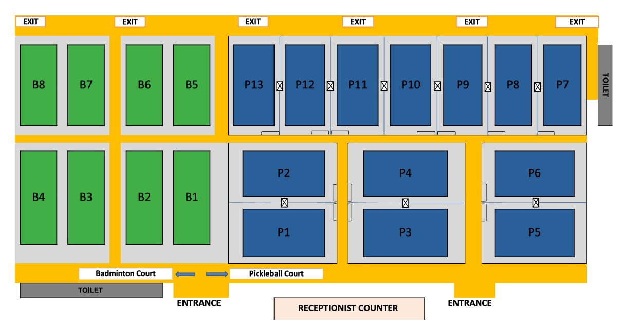 RESET Sportsplex court layout